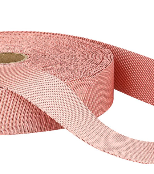 25m reel polyester shoulder strap Light Pink