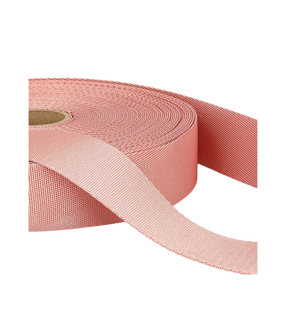 25m reel polyester shoulder strap Light Pink