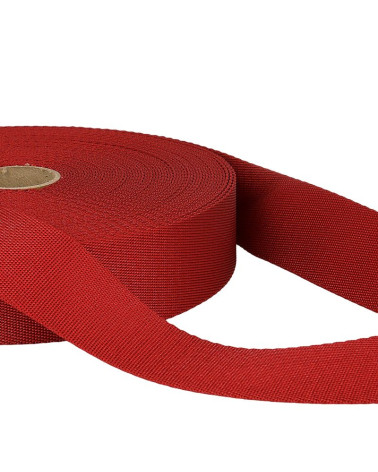 25m spool of polyester shoulder strap Red