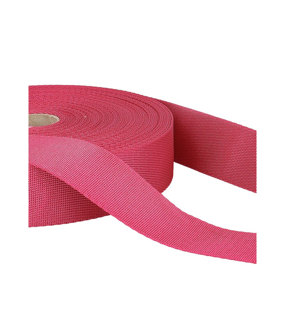 25m reel of polyester shoulder strap in old pink