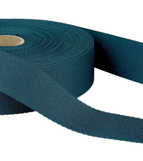 25m reel polyester shoulder strap Duck blue