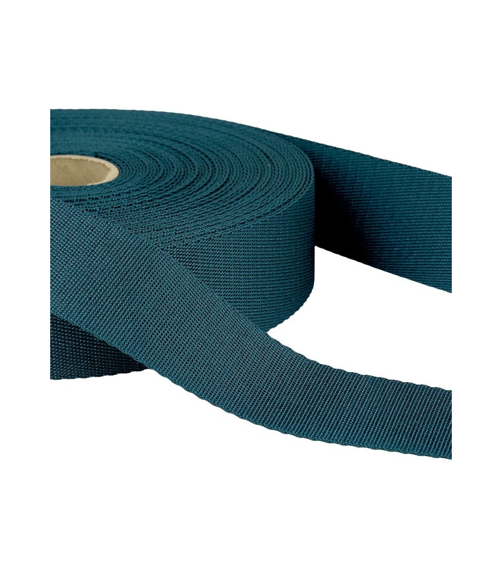 25m reel of duck blue polyester shoulder strap