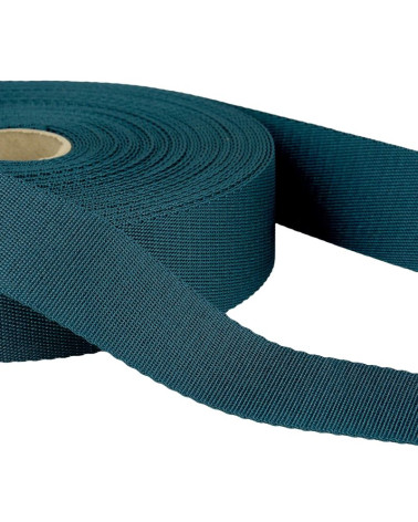 25m reel polyester shoulder strap Duck blue