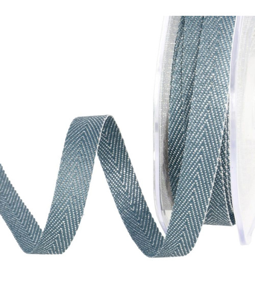 15m spool Lavender Blue metal chevron ribbon
