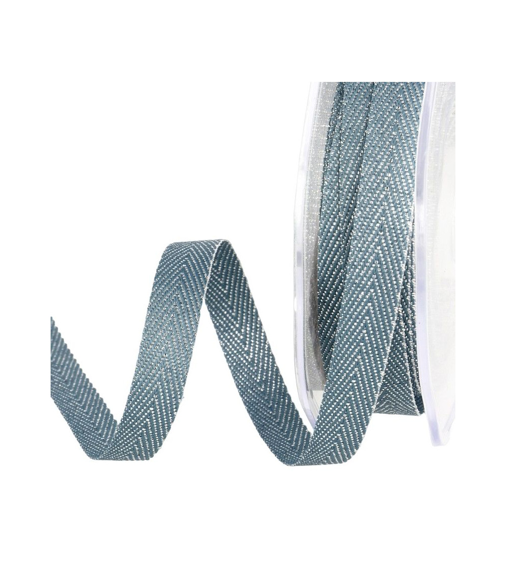 Bobina da 15 m Nastro chevron in metallo blu lavanda