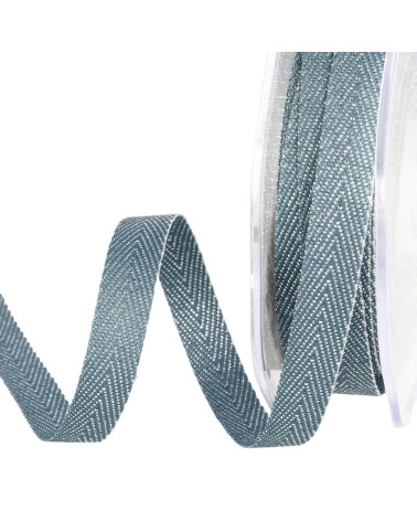 Bobina da 15 m Nastro chevron in metallo blu lavanda