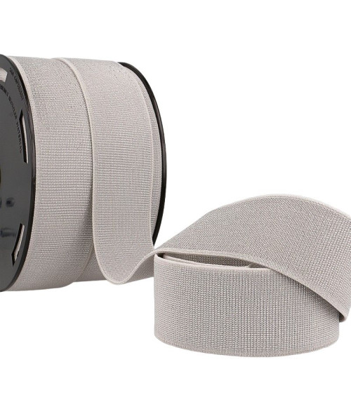 20m spool of metal elastic 40mm light gray