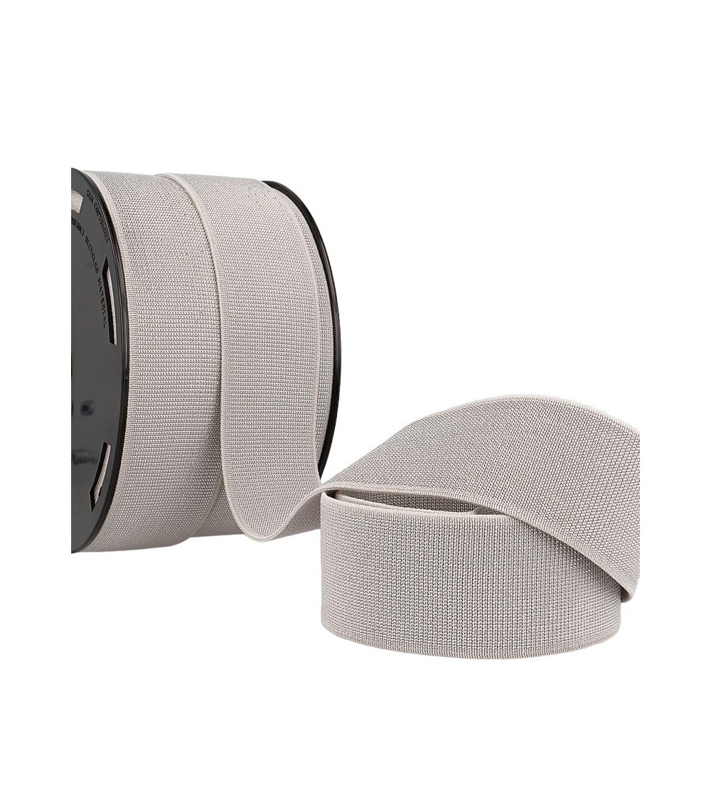 Bobina da 20 m di elastico metallico da 40 mm grigio chiaro