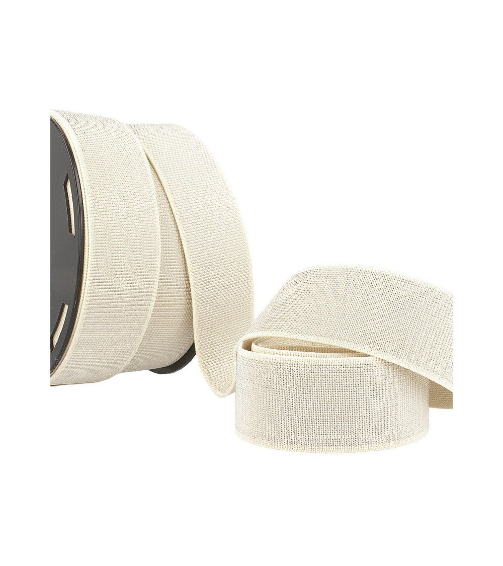20m spool of metal elastic 40mm ecru