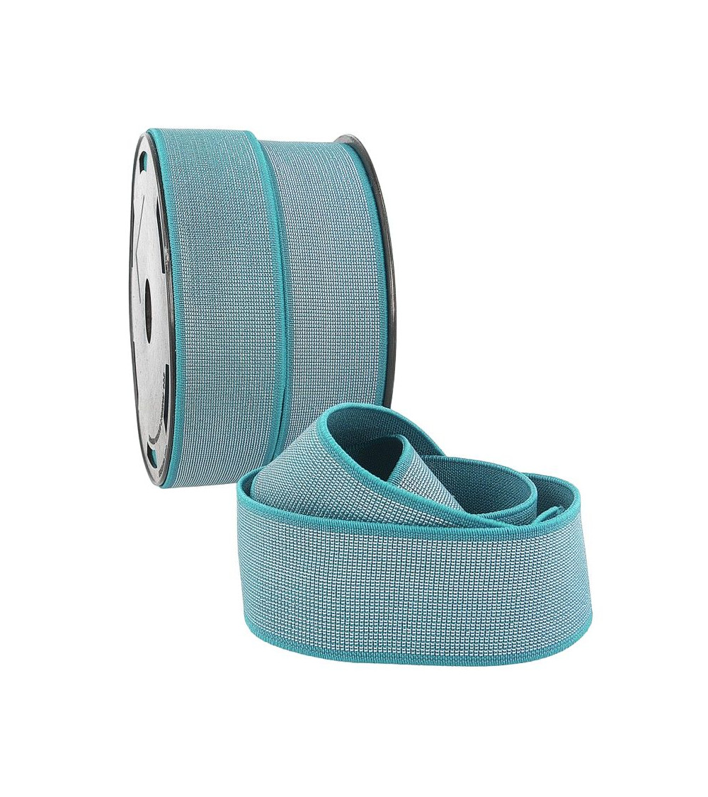 20-m-Spule aus elastischem Metall, 40 mm, Entenblau