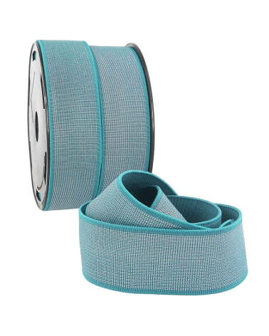 20-m-Spule aus elastischem Metall, 40 mm, Entenblau