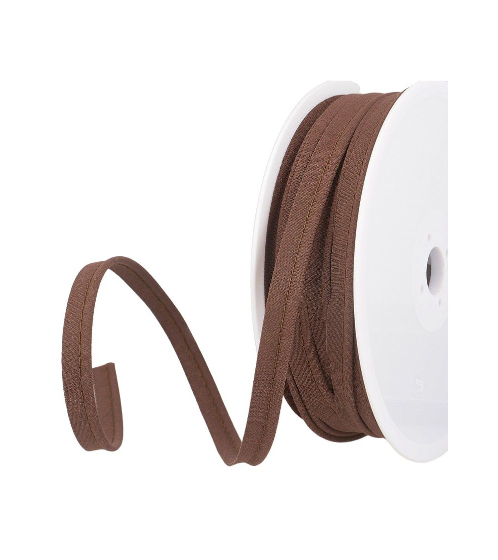 Bobine 25m Passepoil mèche 2mm marron foncé