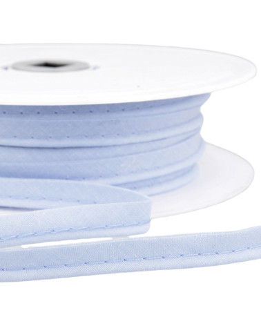 25m spool Bias dress piping for all textiles 10mm sky blue