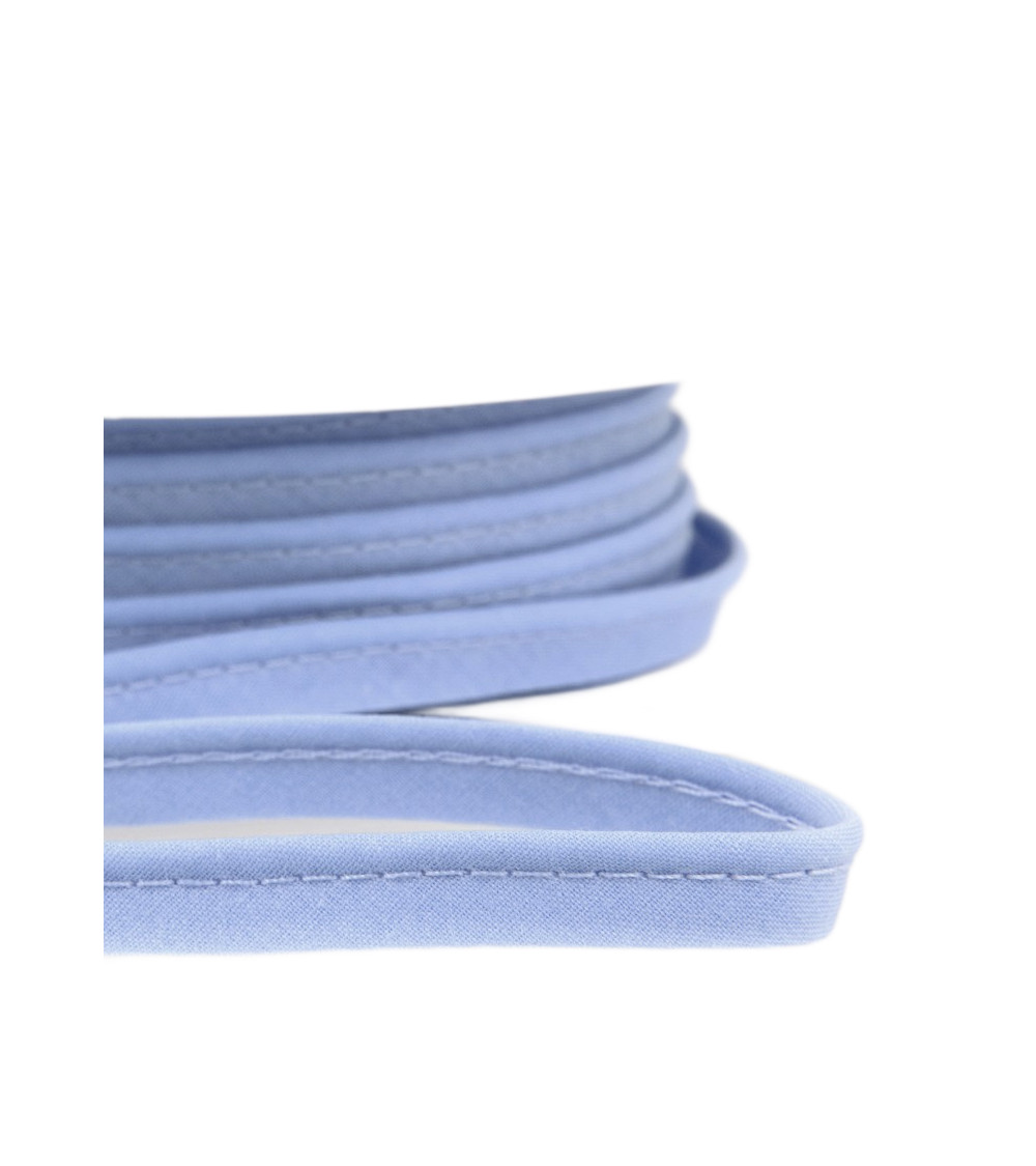 25m spool Bias dress piping for all textiles 10mm light blue
