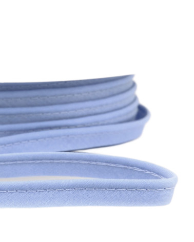 25m spool Bias dress piping for all textiles 10mm light blue