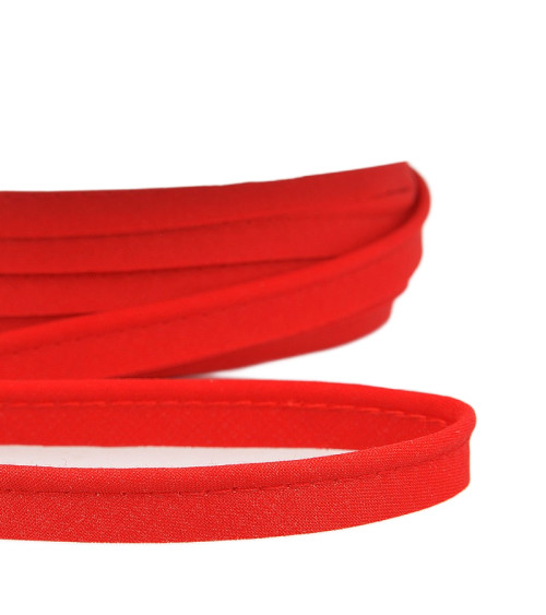 25m spool Bias dress piping for all textiles 10mm red