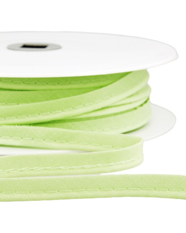 25m spool Bias dress piping for all textiles 10mm nil green