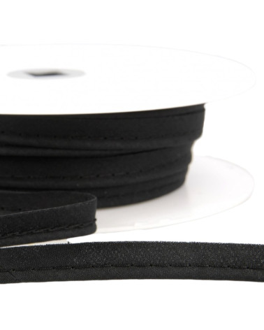 25m spool Bias dress piping for all textiles 10mm black