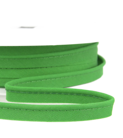 25m spool Bias dress piping for all textiles 10mm dark green
