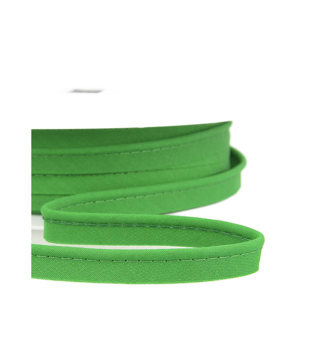 25m spool Bias dress piping for all textiles 10mm dark green