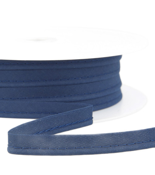 25m spool Bias dress piping for all textiles 10mm navy blue