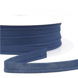 Bobine 25m Passepoil robe biais tous textiles 10mm bleu marine