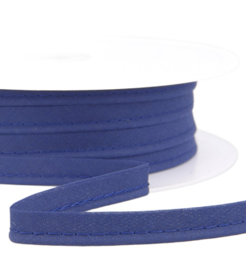 25m spool Bias dress piping for all textiles 10mm royal blue