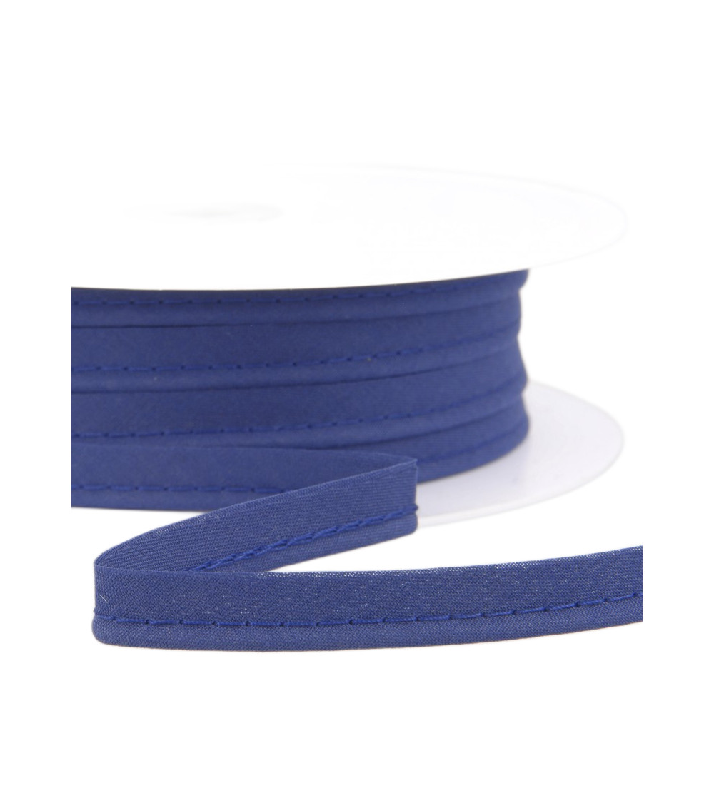 Bobine 25m Passepoil robe biais tous textiles 10mm bleu roy