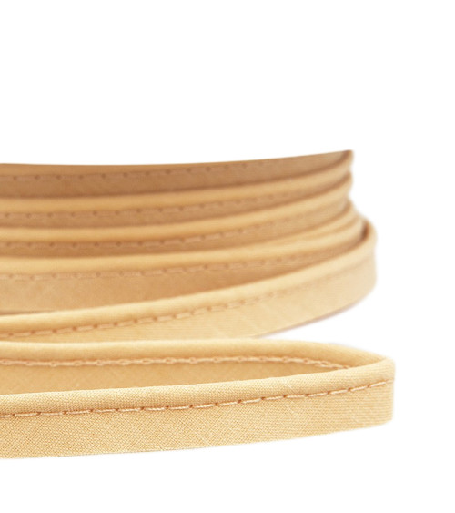 25m spool Bias dress piping for all textiles 10mm beige