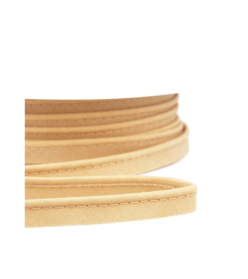 25m spool Bias dress piping for all textiles 10mm beige