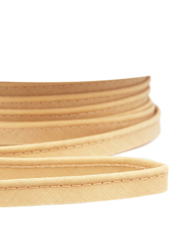 25m spool Bias dress piping for all textiles 10mm beige