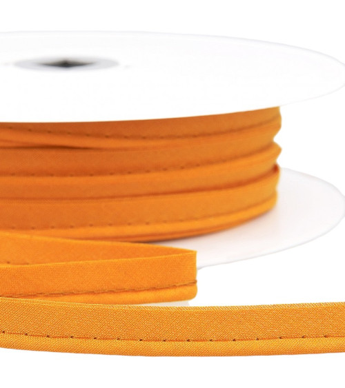 25m spool Bias dress piping for all textiles 10mm mustard