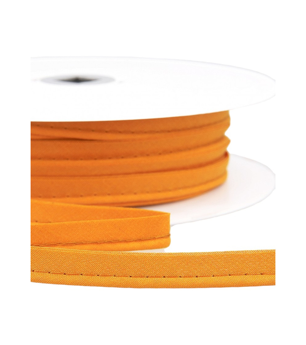 25m spool Bias dress piping for all textiles 10mm mustard