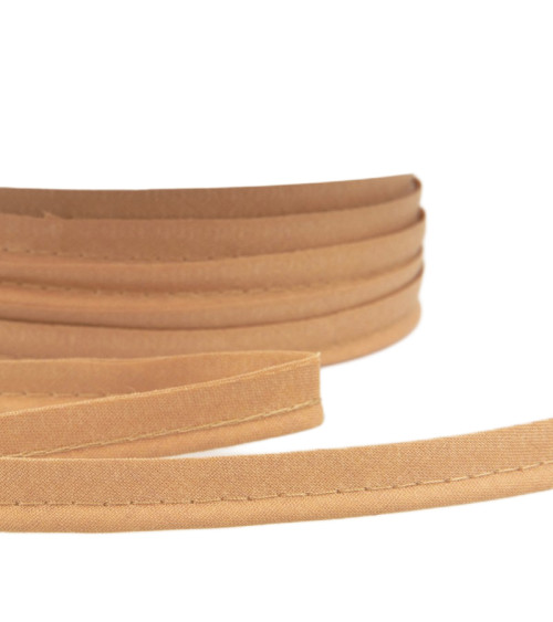 25m spool Bias dress piping for all textiles 10mm taupe