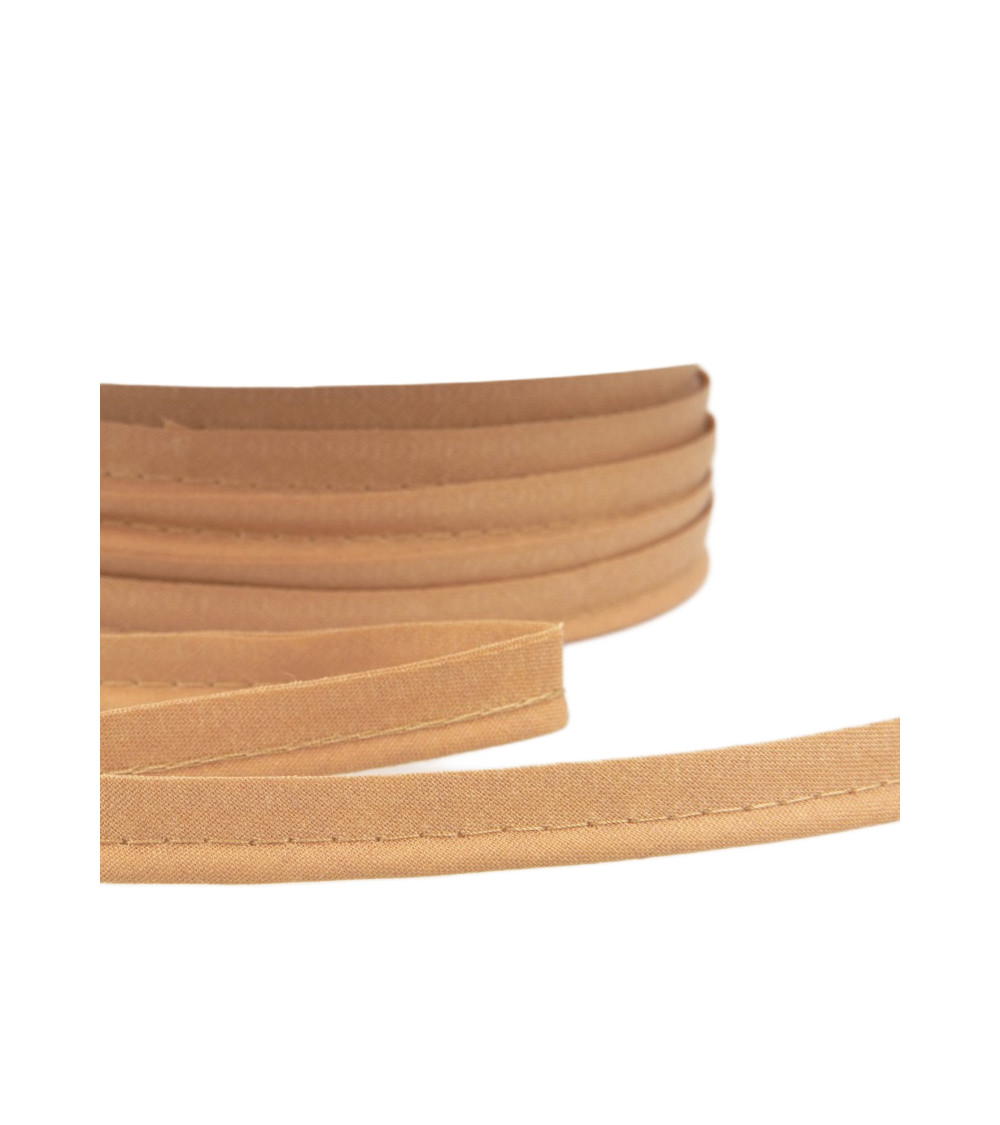 25m spool Bias dress piping for all textiles 10mm taupe