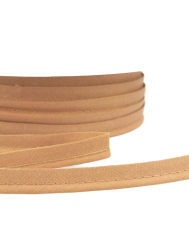 25m spool Bias dress piping for all textiles 10mm taupe