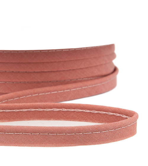 25m spool Bias dress piping for all textiles 10mm old pink