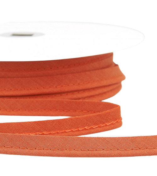 25m spool Bias dress piping for all textiles 10mm rust