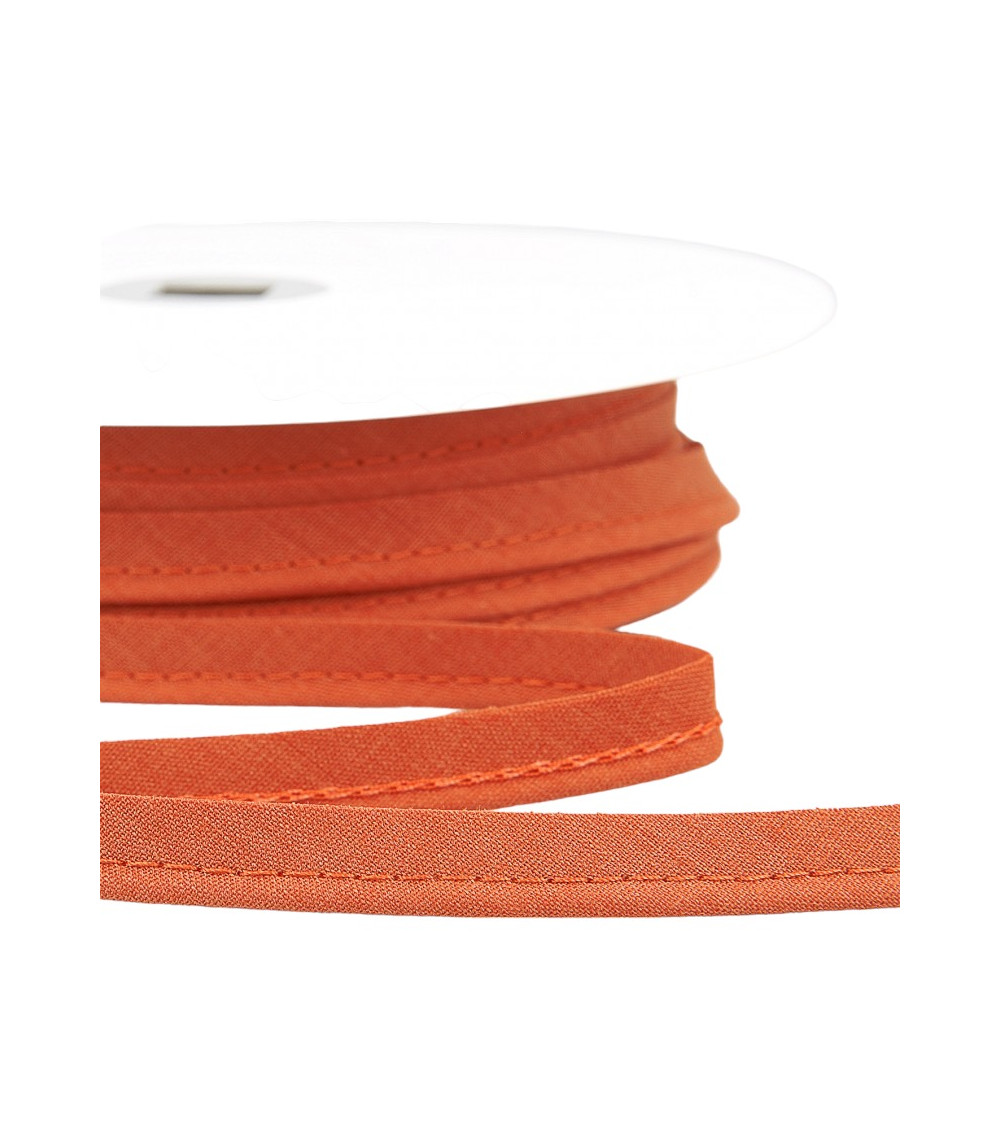 25m spool Bias dress piping for all textiles 10mm rust