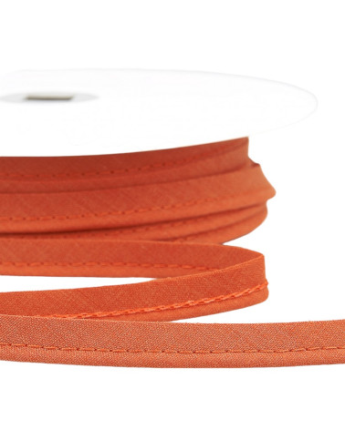 25m spool Bias dress piping for all textiles 10mm rust