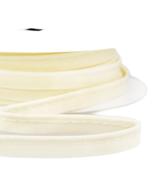 25m spool Bias dress piping for all textiles 10mm ecru