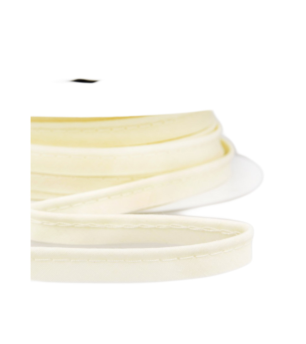 25m spool Bias dress piping for all textiles 10mm ecru