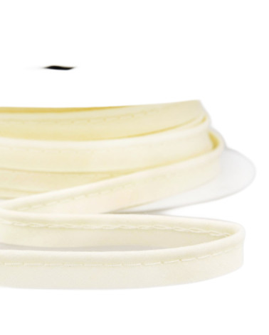 25m spool Bias dress piping for all textiles 10mm ecru