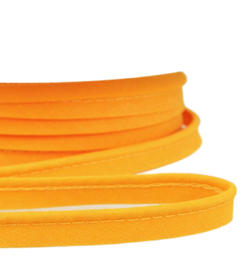 25m spool Bias dress piping for all textiles 10mm gold yellow