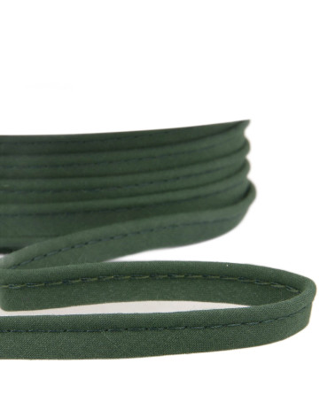 25m spool Bias dress piping for all textiles 10mm bottle green