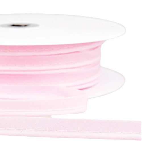 25m spool Bias dress piping for all textiles 10mm light pink