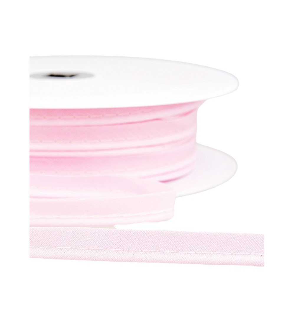 25m spool Bias dress piping for all textiles 10mm light pink