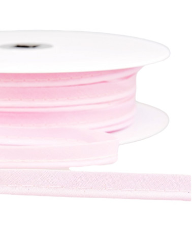 25m spool Bias dress piping for all textiles 10mm light pink