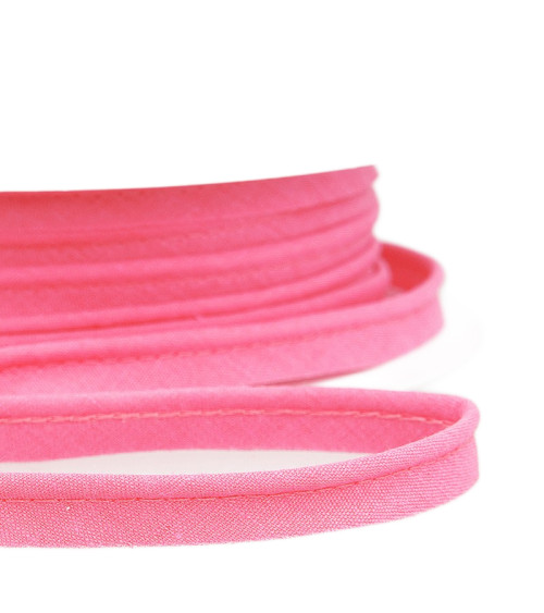 25m spool Bias dress piping for all textiles 10mm light fuchsia