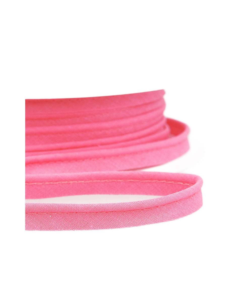 25m spool Bias dress piping for all textiles 10mm light fuchsia